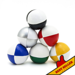 Jongleerbal Thuds 120 gr wit + kleur p/st.